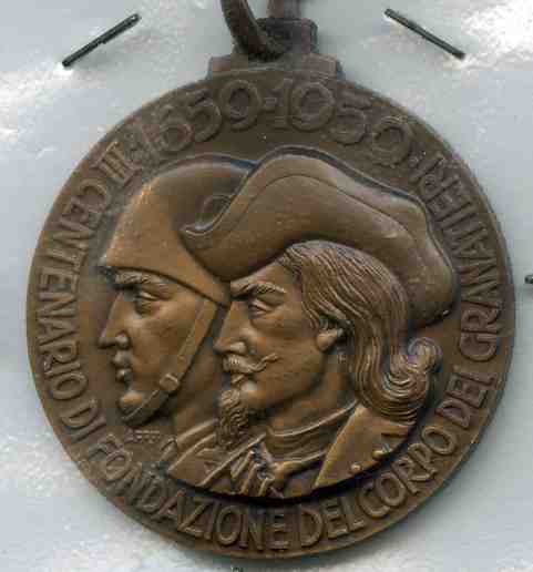 Medaglia (fronte) del nono raduno dei Granatieri di Sardegna 17-18 apr. 1959 - Torino