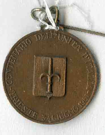 Medaglia (fronte) del undicesimo raduno dei Granatieri di Sardegna 3-4 giu. 1961- Trieste