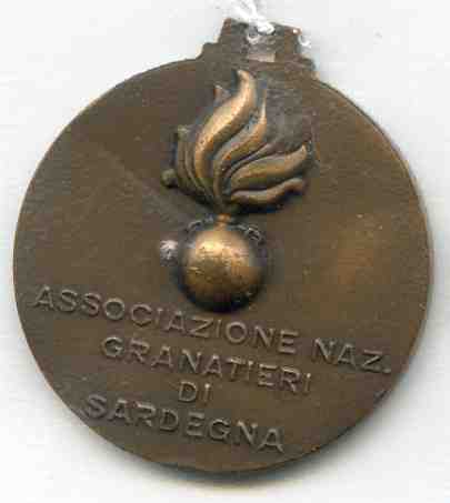  Medaglia (retro) del ventesimo raduno dei Granatieri di Sardegna 13-14 set. 1980 - Roma 