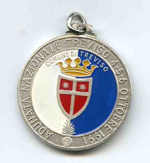  Medaglia (retro) del ventiquattresimo raduno dei Granatieri di Sardegna 4 -5 ott. 1991 - Treviso 