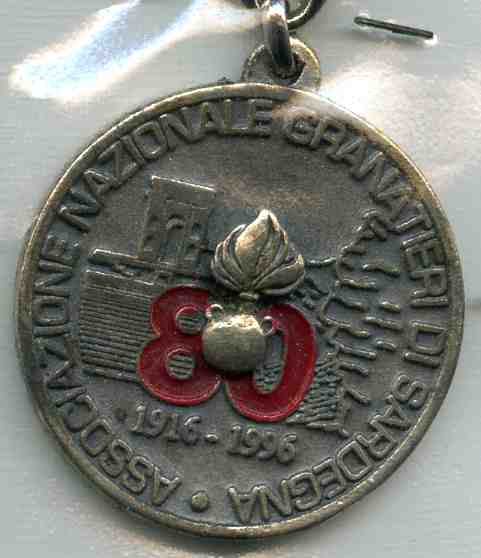  Medaglia (fronte) del ventiseiesimo raduno dei Granatieri di Sardegna 8 - 9 giu. 1996 - Asiago 