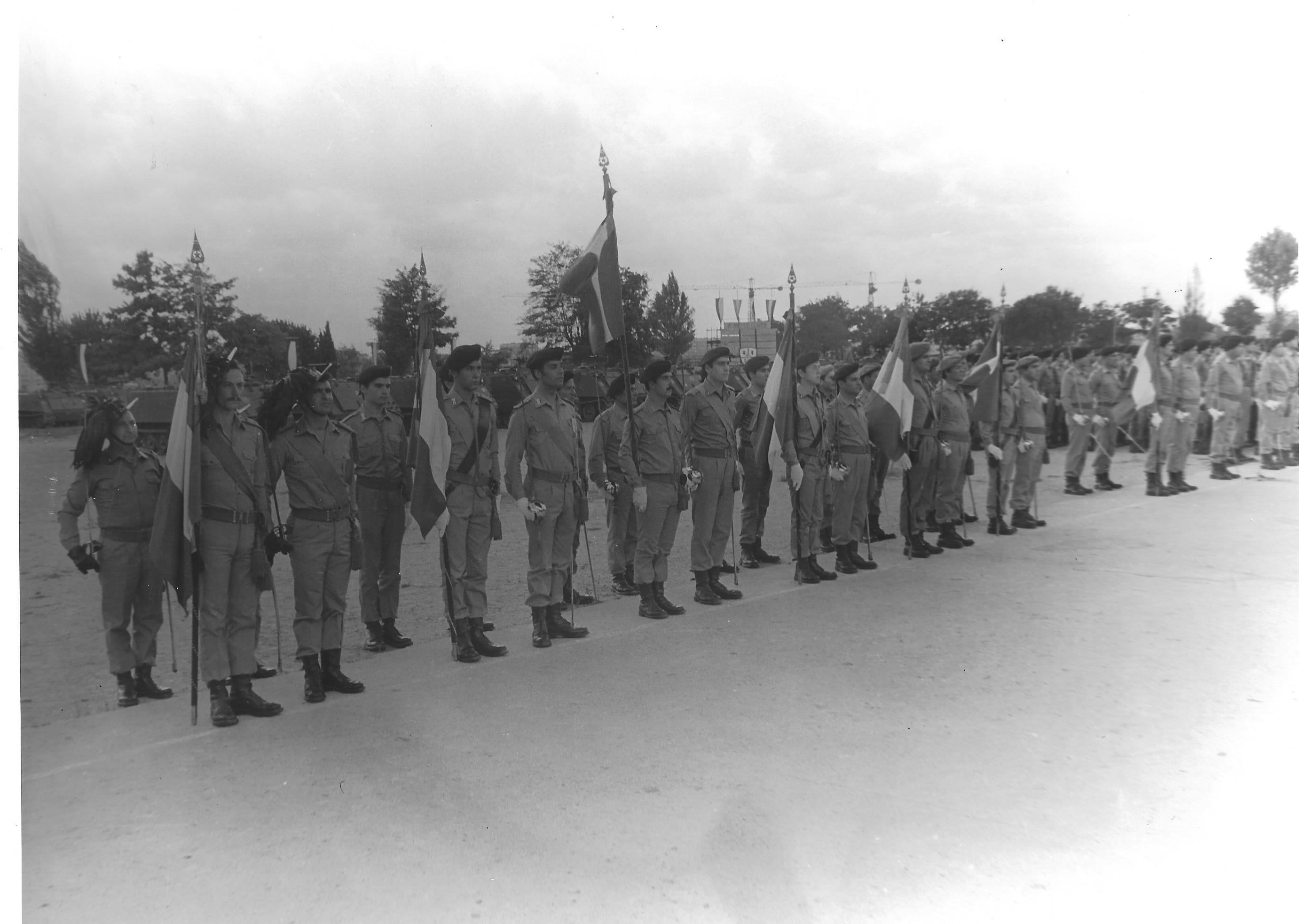 Schieramento 1° Reggimento Granatieri di Sardegna con le Bandiere degli altri Reggimenti/Battaglioni 